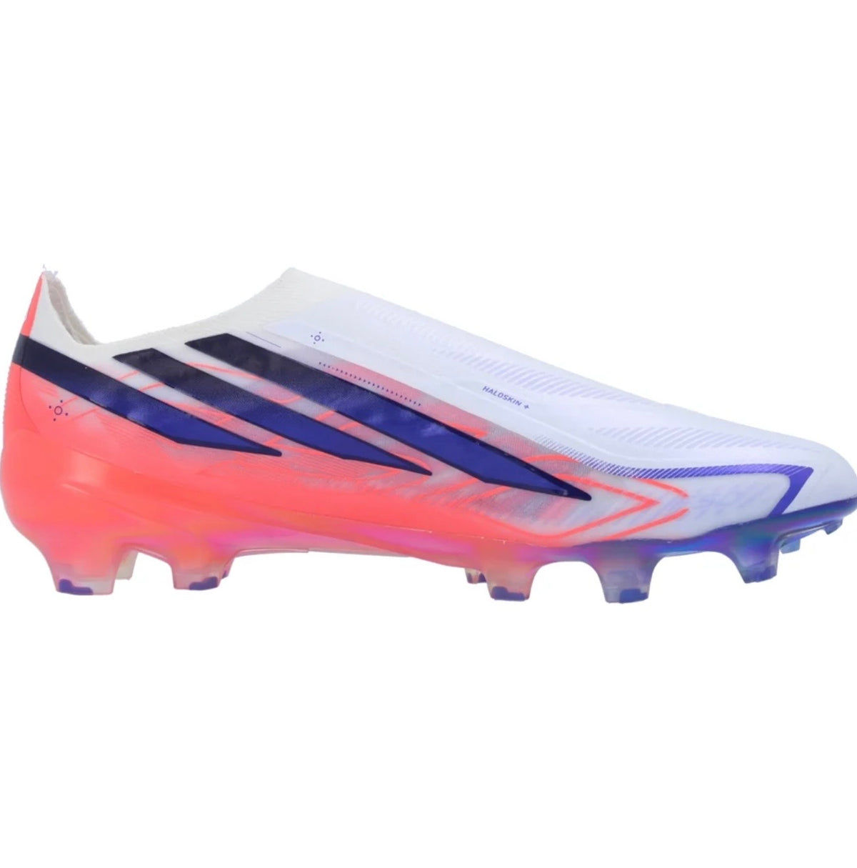 adidas F50 Hyperfast Elite Laceless FG Firm Ground Soccer Cleat
White/Solar Purple/Solar Turbo
