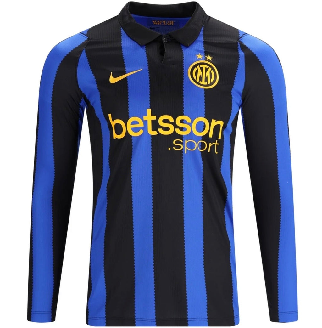 Men's Replica Nike Inter Milan Long Sleeve Home Jersey 26/27