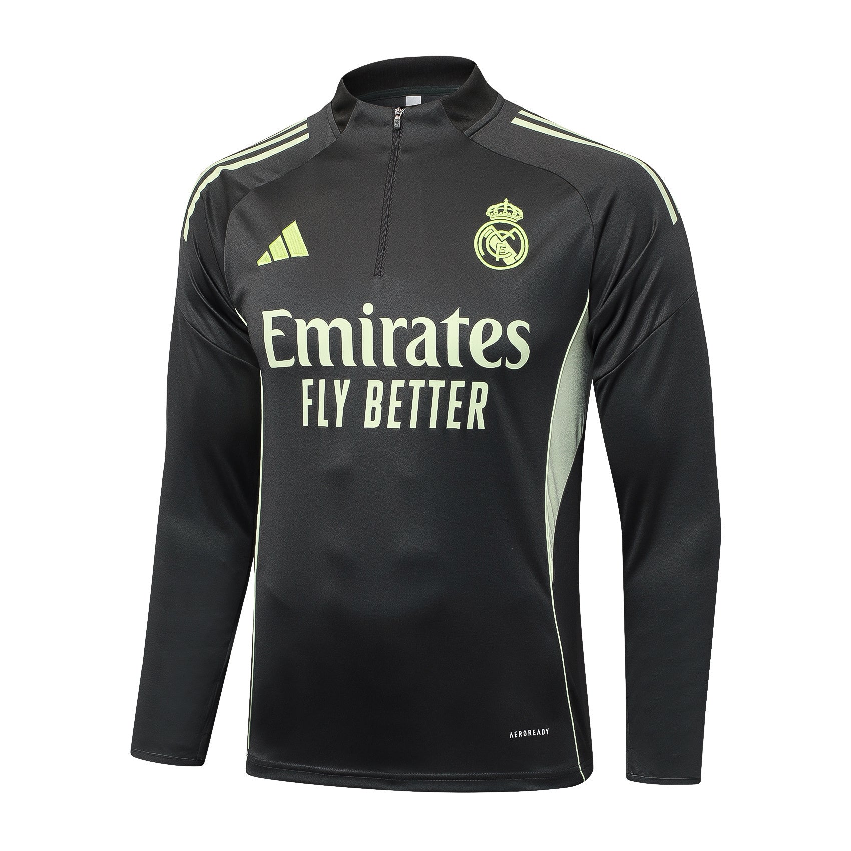 Men’s Real Madrid Training Tracksuit Grey/Neon Green