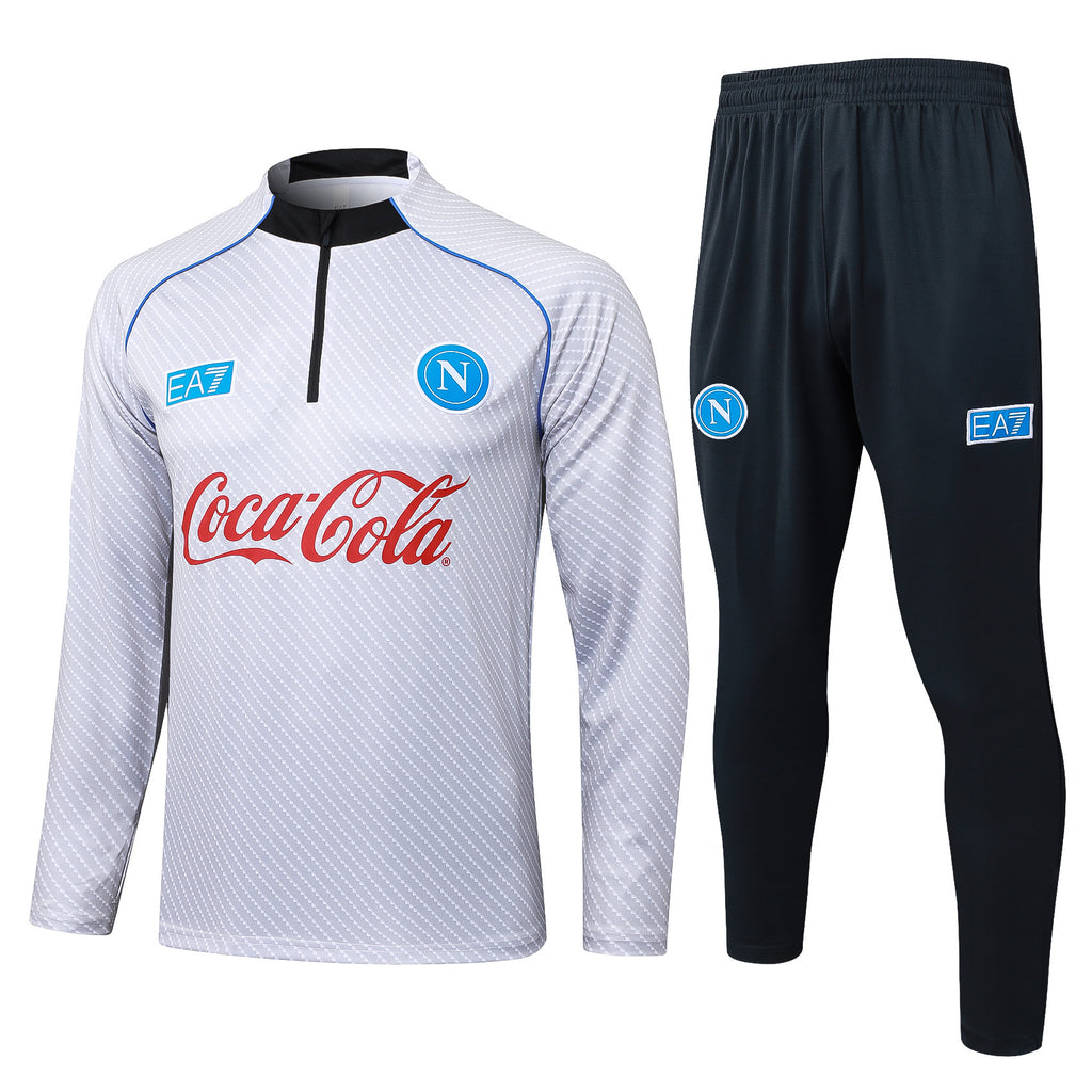Men’s SSC Napoli Training Tracksuit White/Blue