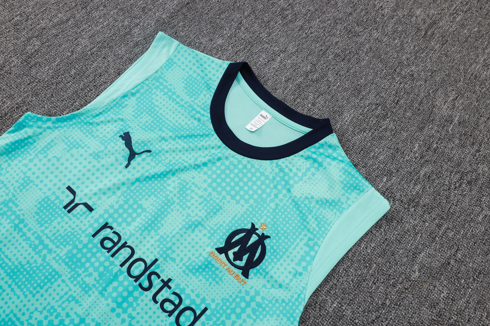 Men’s Marseille FC 25/26 Training Vest Aqua Blue/Black
