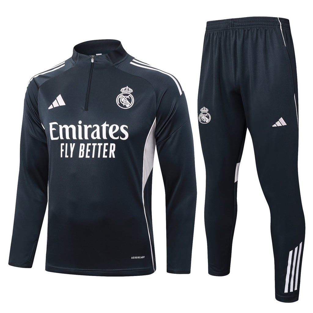 Men’s Real Madrid Traininig Tracksuit Black/White