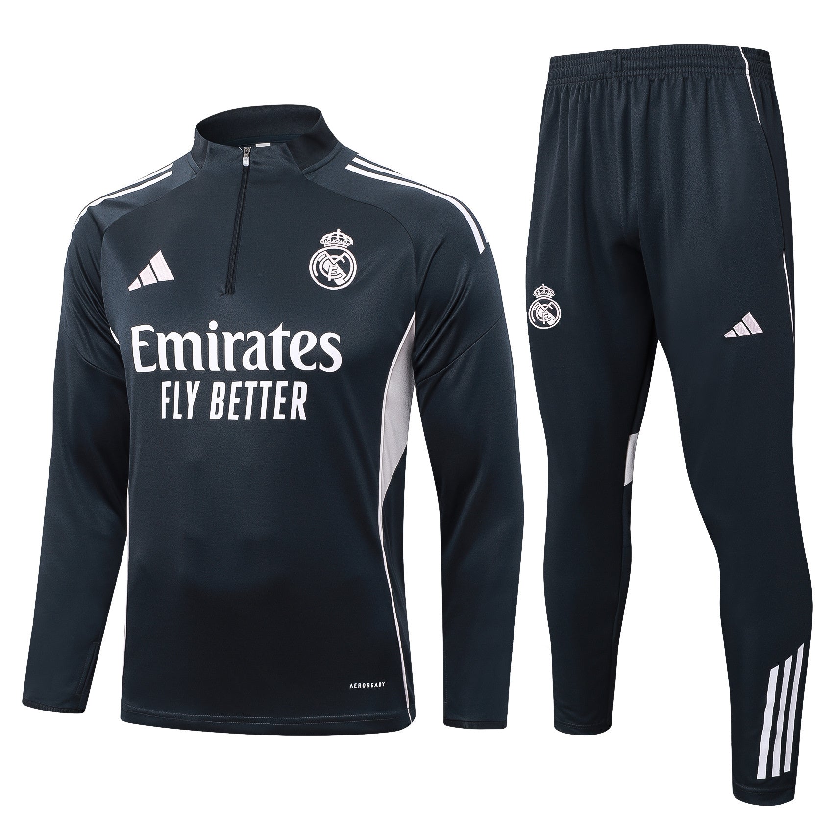 Men’s Real Madrid Traininig Tracksuit Black/White