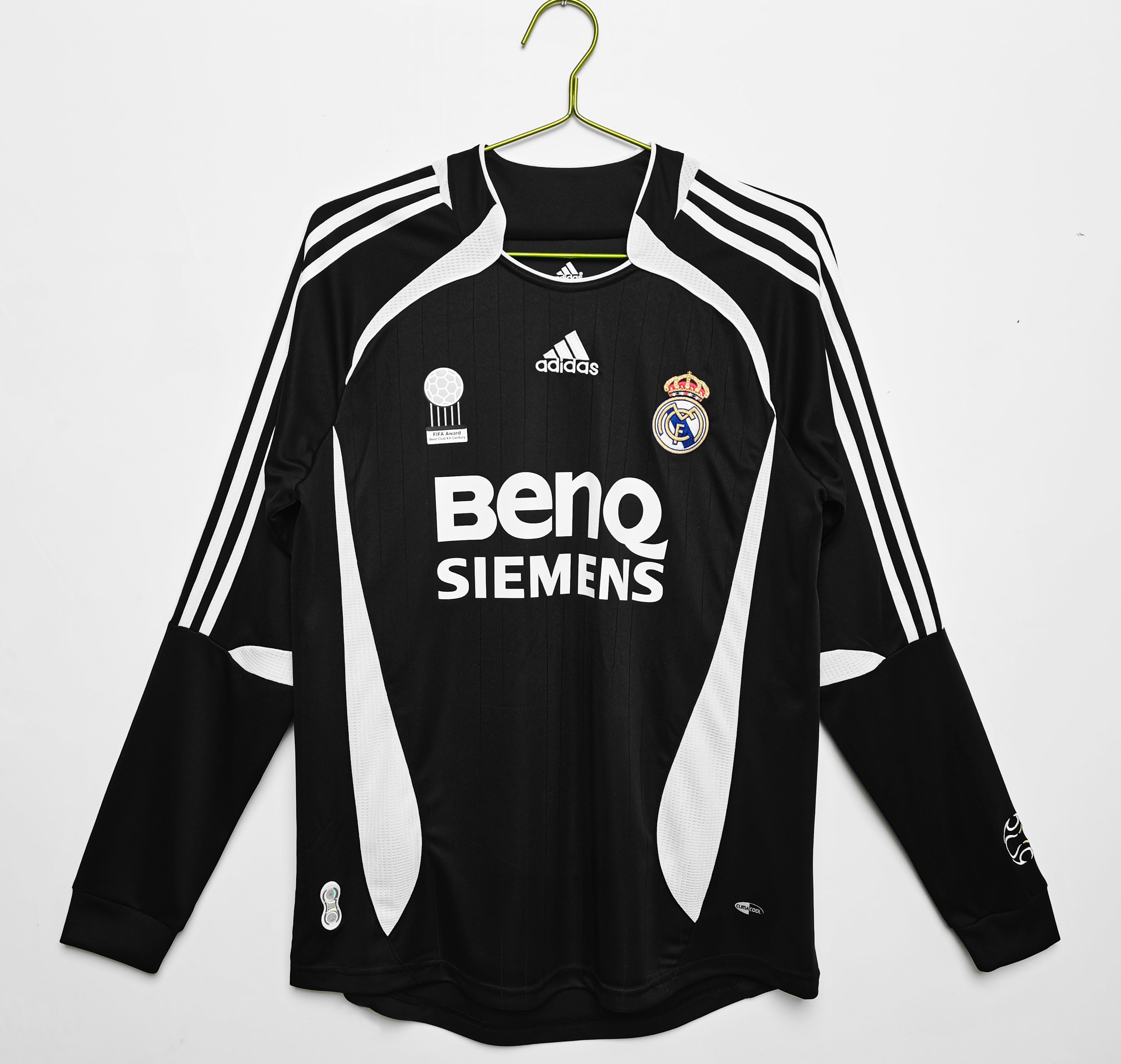Men’s Real Madrid 2006  Away Long Sleeve Jersey Retro