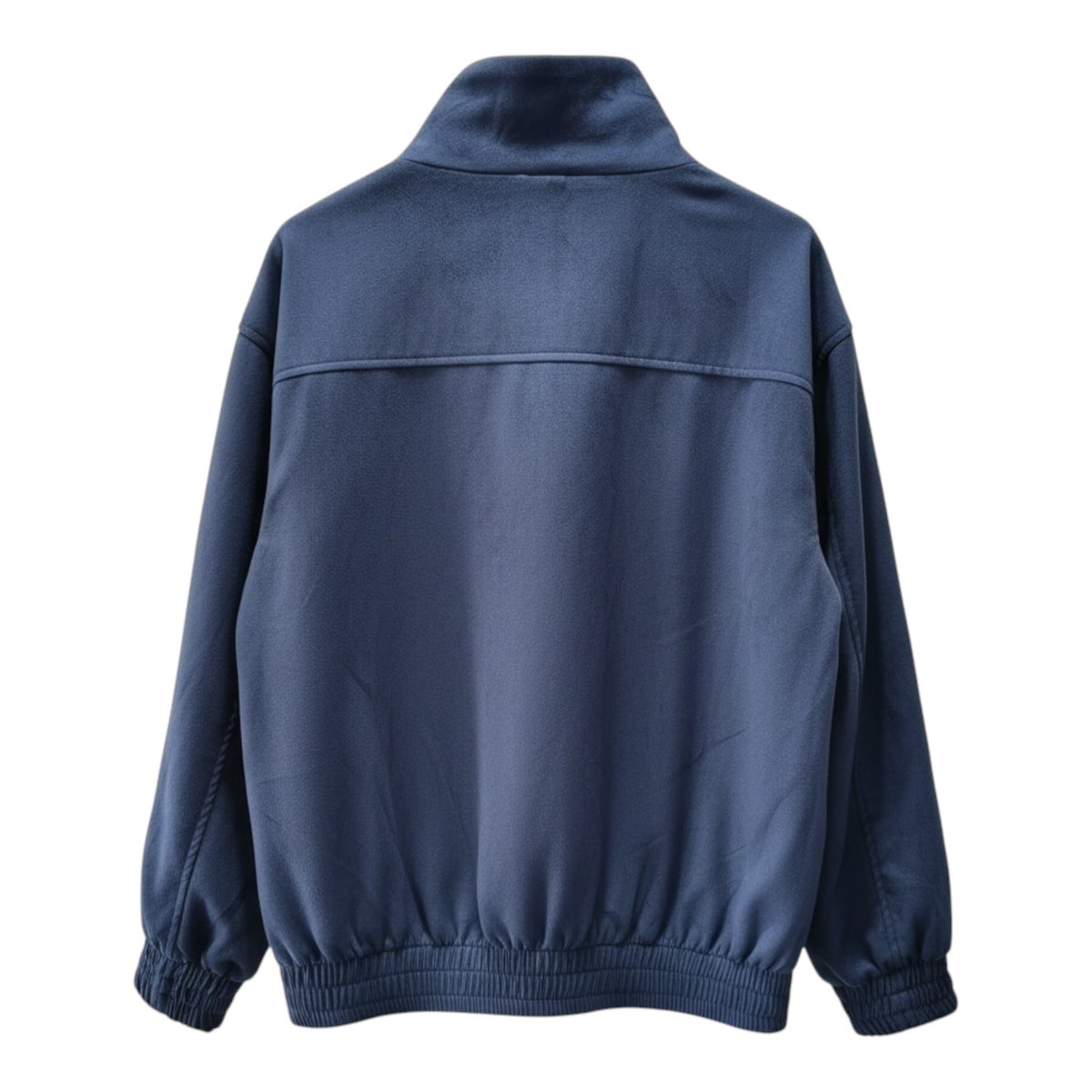Chaqueta de chándal retro del Real Madrid con cuello mao – Azul marino/Crema