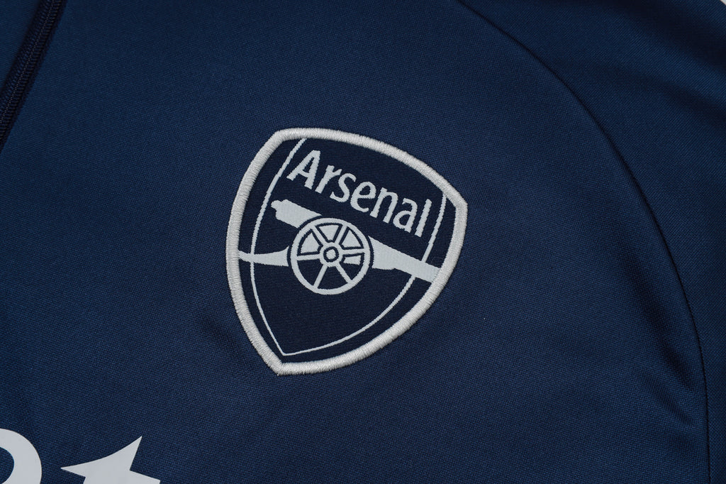 Men’s Arsenal FC Training Tracksuit Navy Blue/White