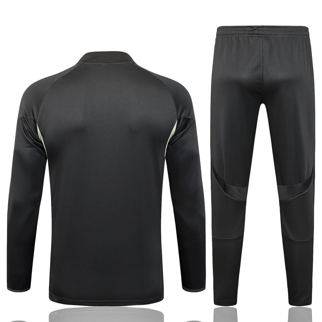 Men’s Real Madrid Training Tracksuit Grey/Neon Green