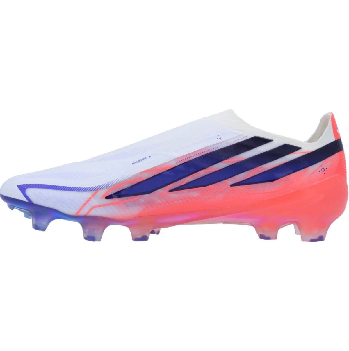 adidas F50 Hyperfast Elite Laceless FG Firm Ground Soccer Cleat
White/Solar Purple/Solar Turbo