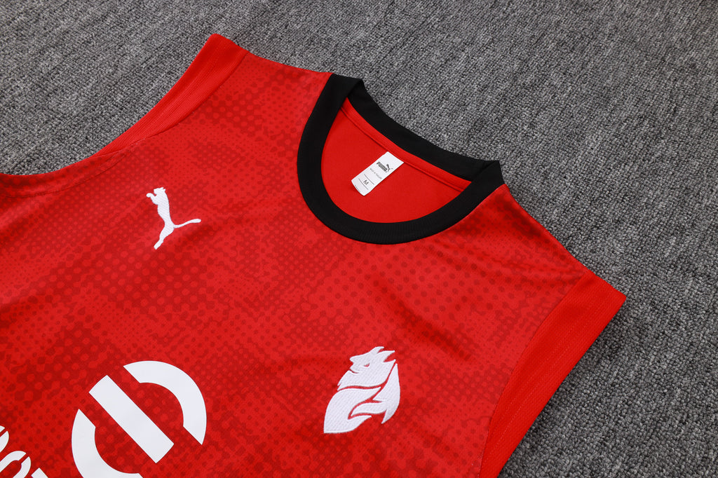 Men’s AC Milan Training Vest Red/Black