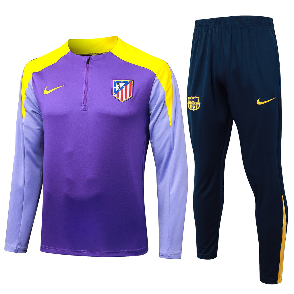 Men’s Atletico Madrid Training Tracksuit Purple/Yellow