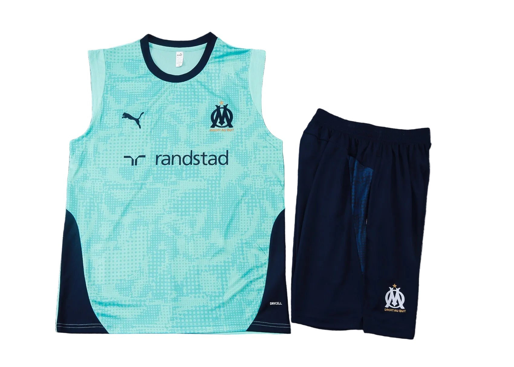 Men’s Marseille FC 25/26 Training Vest Aqua Blue/Black
