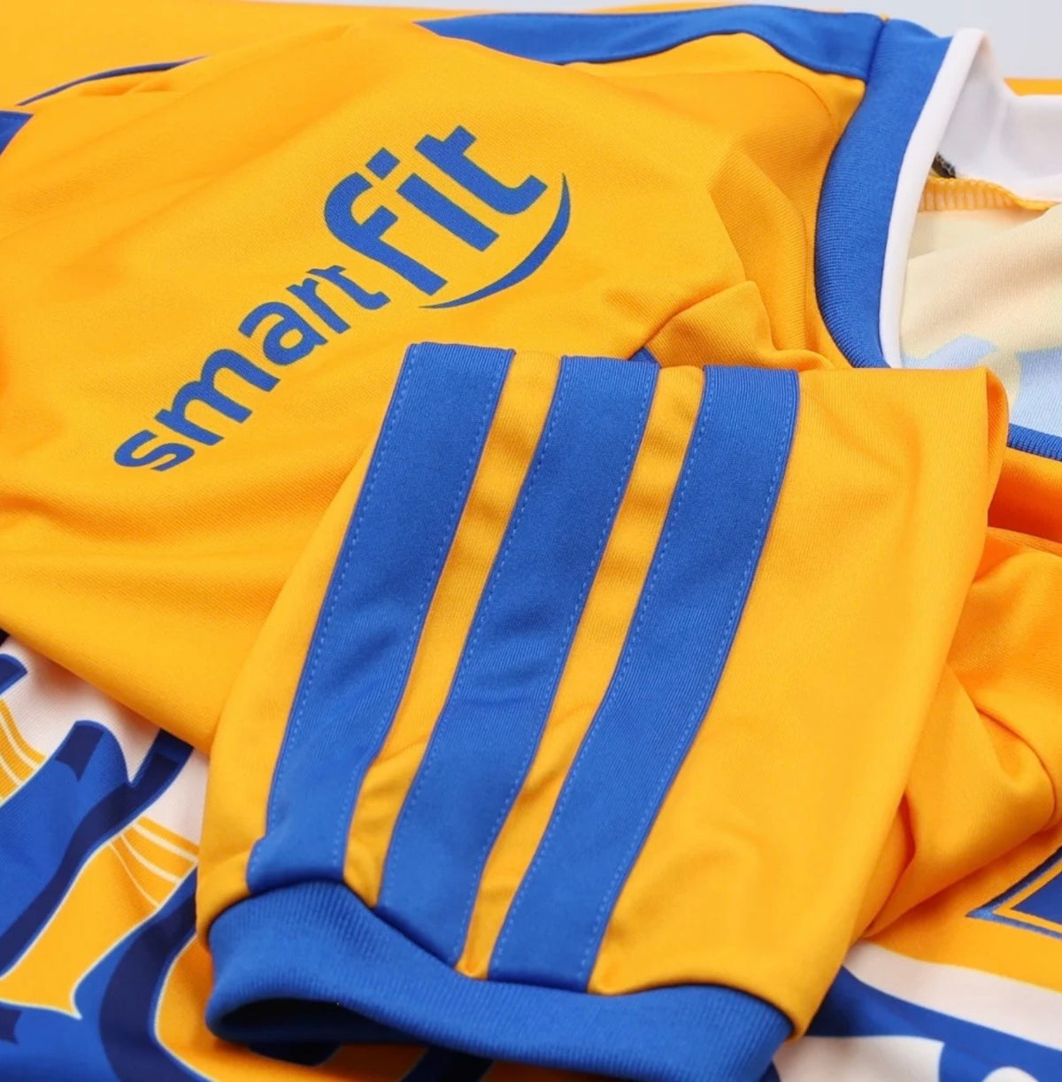 Men's Replica adidas Tigres Long Sleeve Home Jersey 26/27