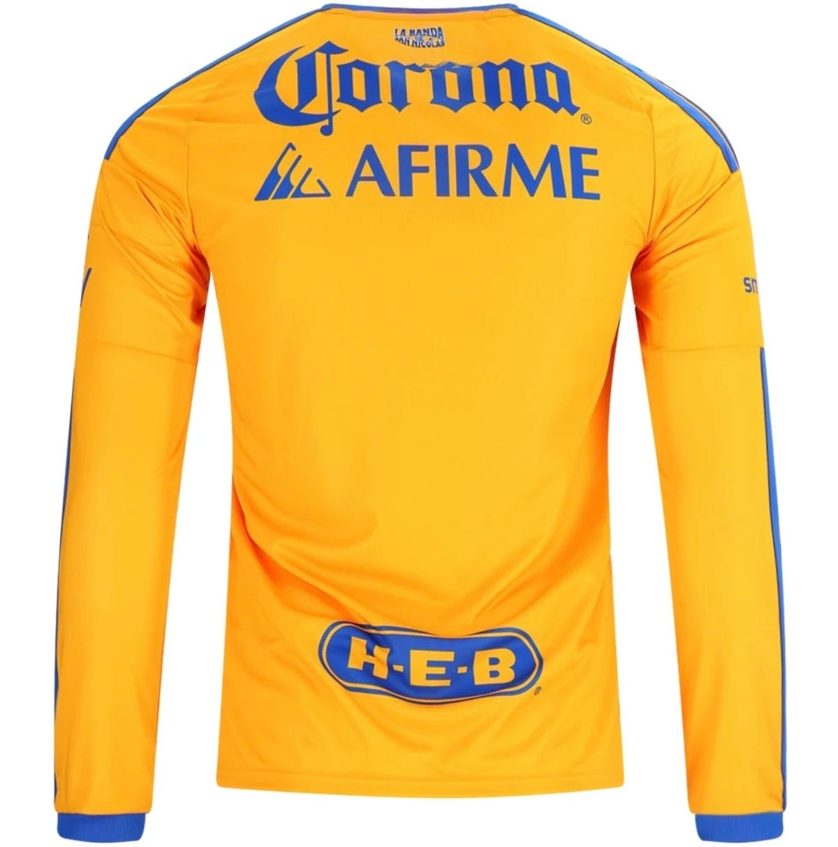 Men's Replica adidas Tigres Long Sleeve Home Jersey 26/27