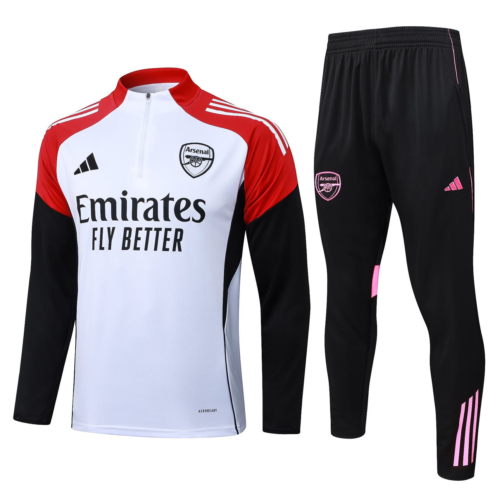Men’s Arsenal FC Training Tracksuit White/Black/Red