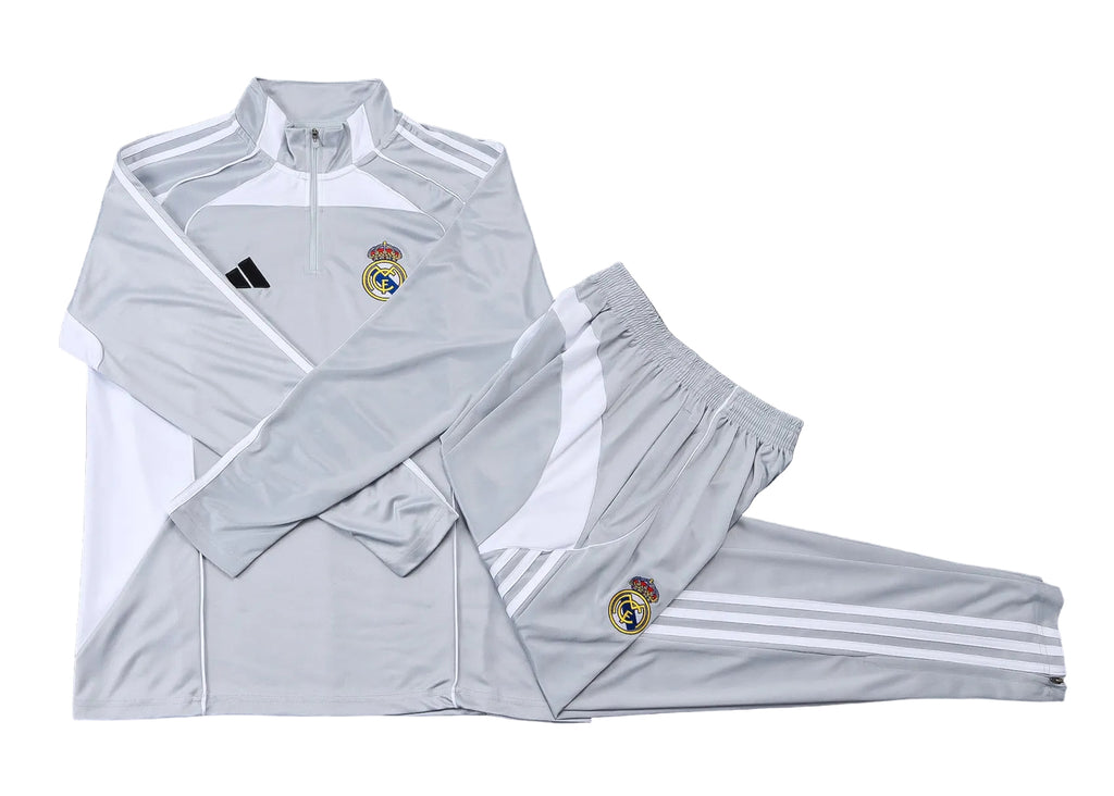 Men’s Real Madrid Training Tracksuit Grey/White