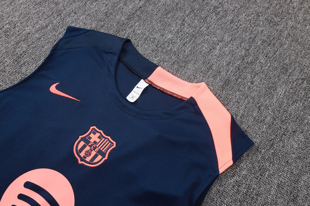 Men’s FC Barcelona Training Vest Navy Blue/Light Pink