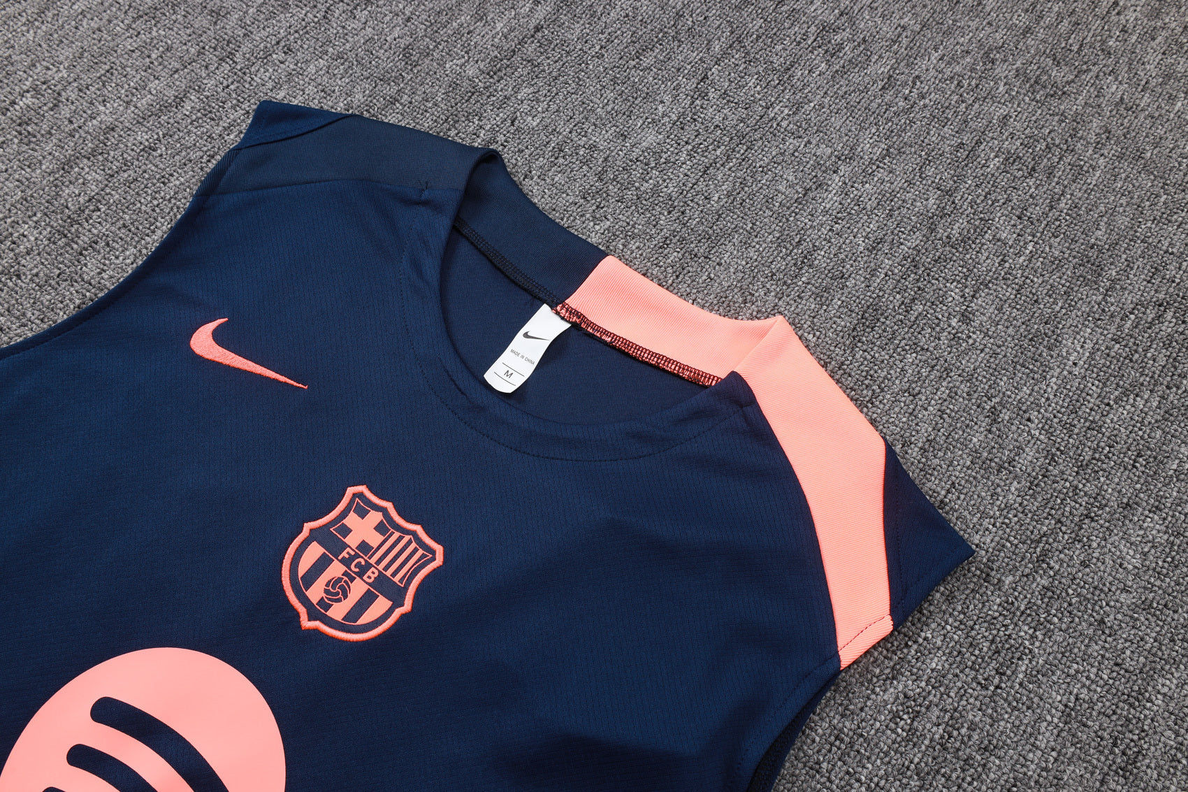 Men’s FC Barcelona Training Vest Navy Blue/Light Pink