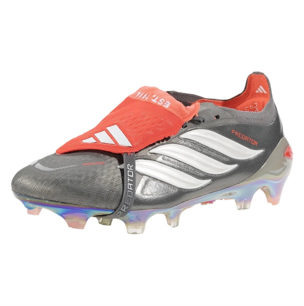 adidas Predator Elite FT FG Firm Ground
Soccer Cleat
Iron Metallic/Zero Metallic/Lucid Red