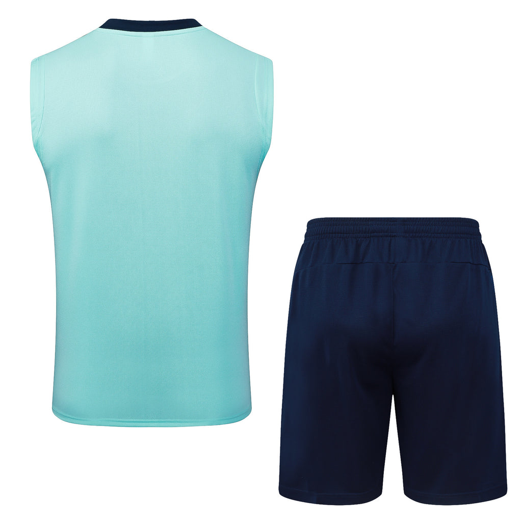 Men’s Marseille FC 25/26 Training Vest Aqua Blue/Black
