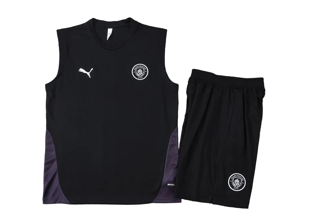 Men’s Manchester City 25/26 Training Vest Black/Grey