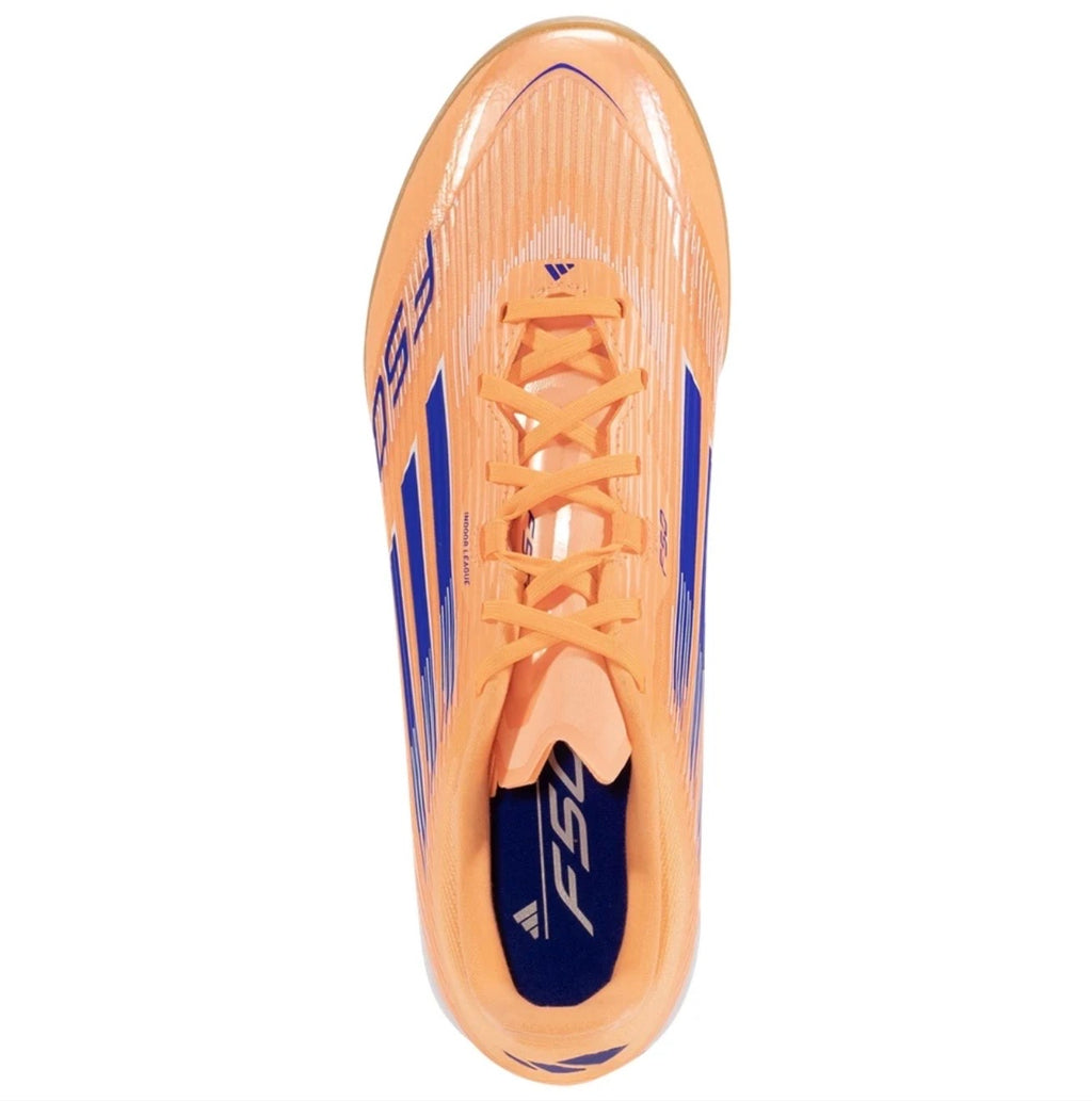 adidas F50 League IN Indoor Soccer
Shoe
Beam Orange/Lucid Blue/White