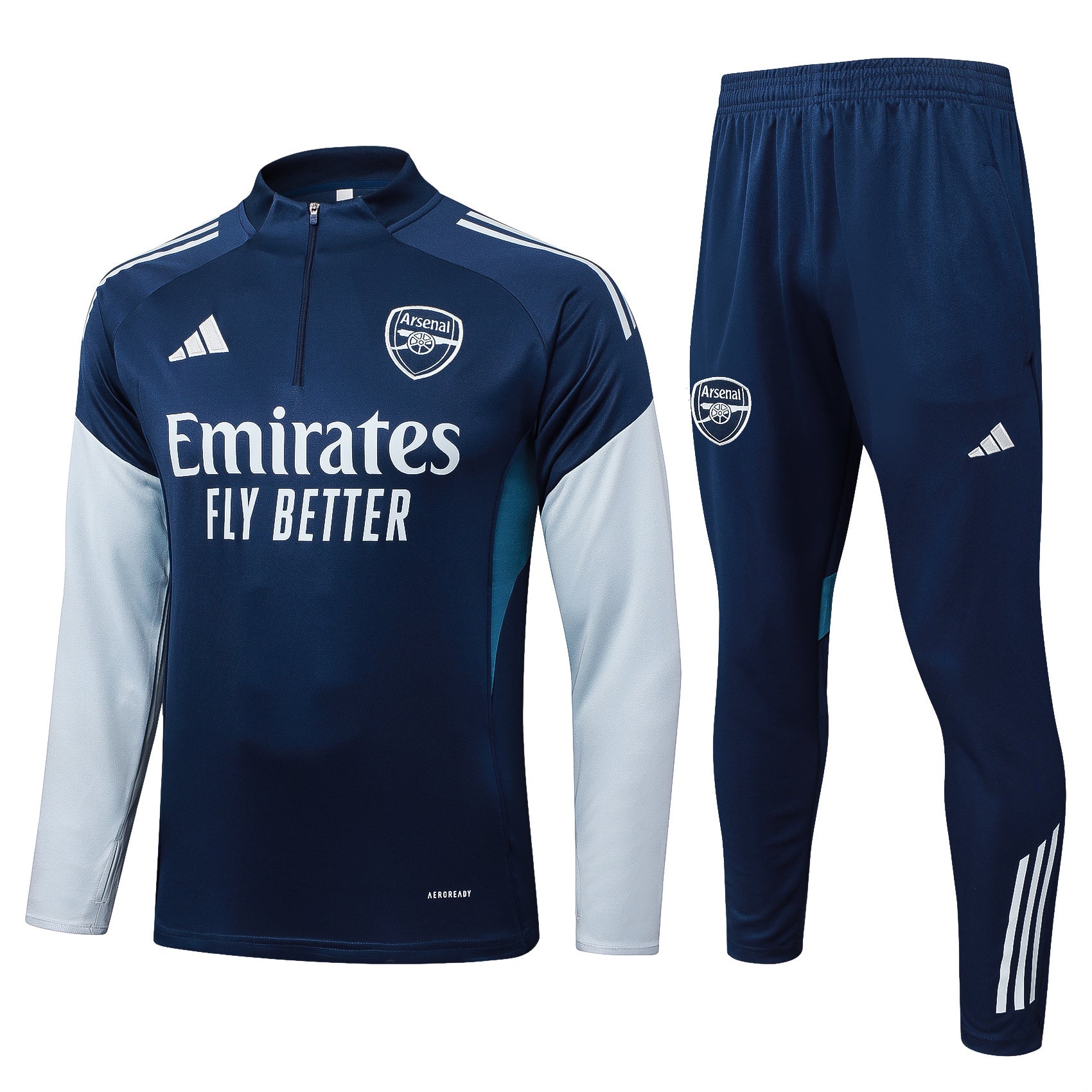 Men’s Arsenal FC Training Tracksuit Navy Blue/White