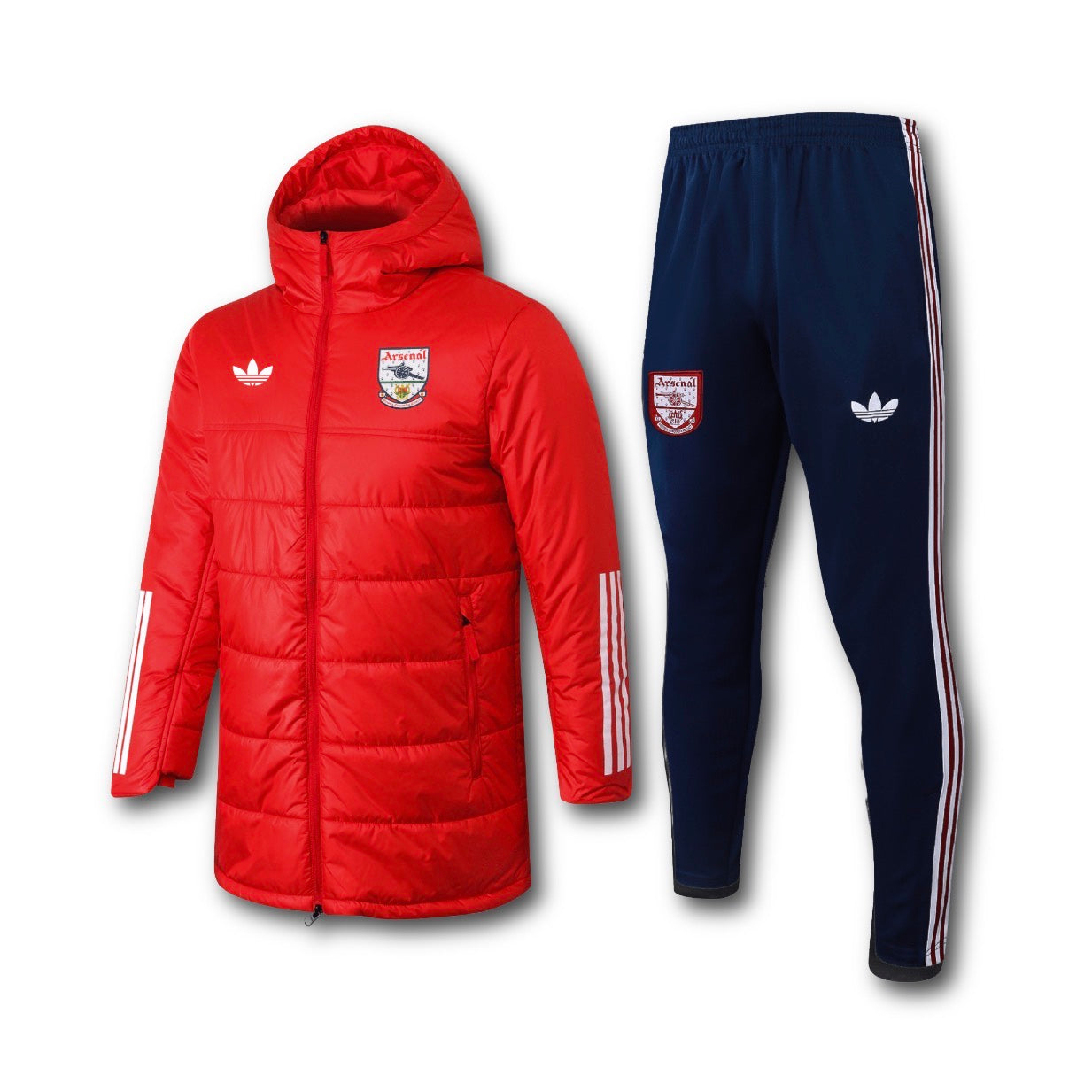 Men’s Arsenal FC Long Puffer Training Set Red/Blue/White