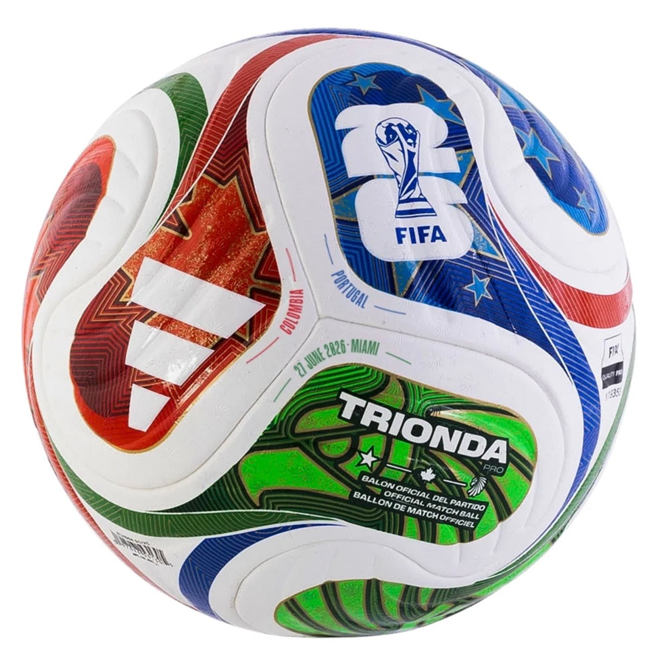 2026 World Cup Soccer Ball Adidas Trionda Colombia vs Portugal Size 5