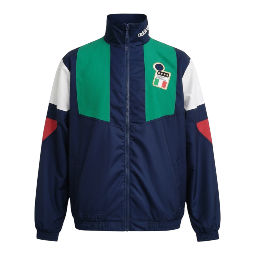Chaqueta deportiva retro Italia – Azul marino/Verde/Blanco/Rojo