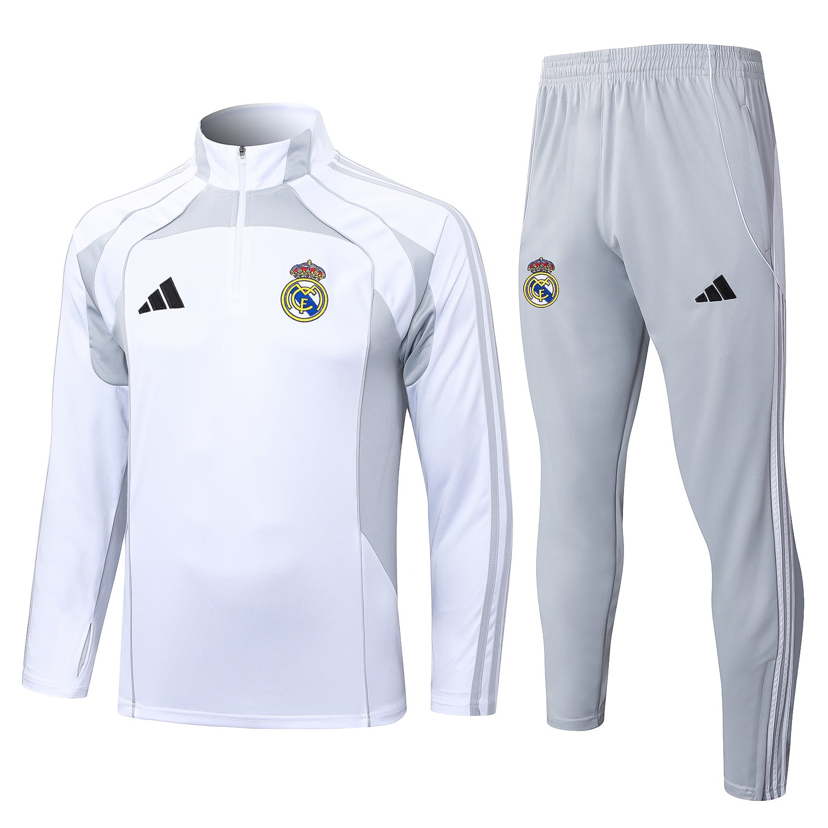 Men’s Real Madrid Training Tracksuit White/Grey