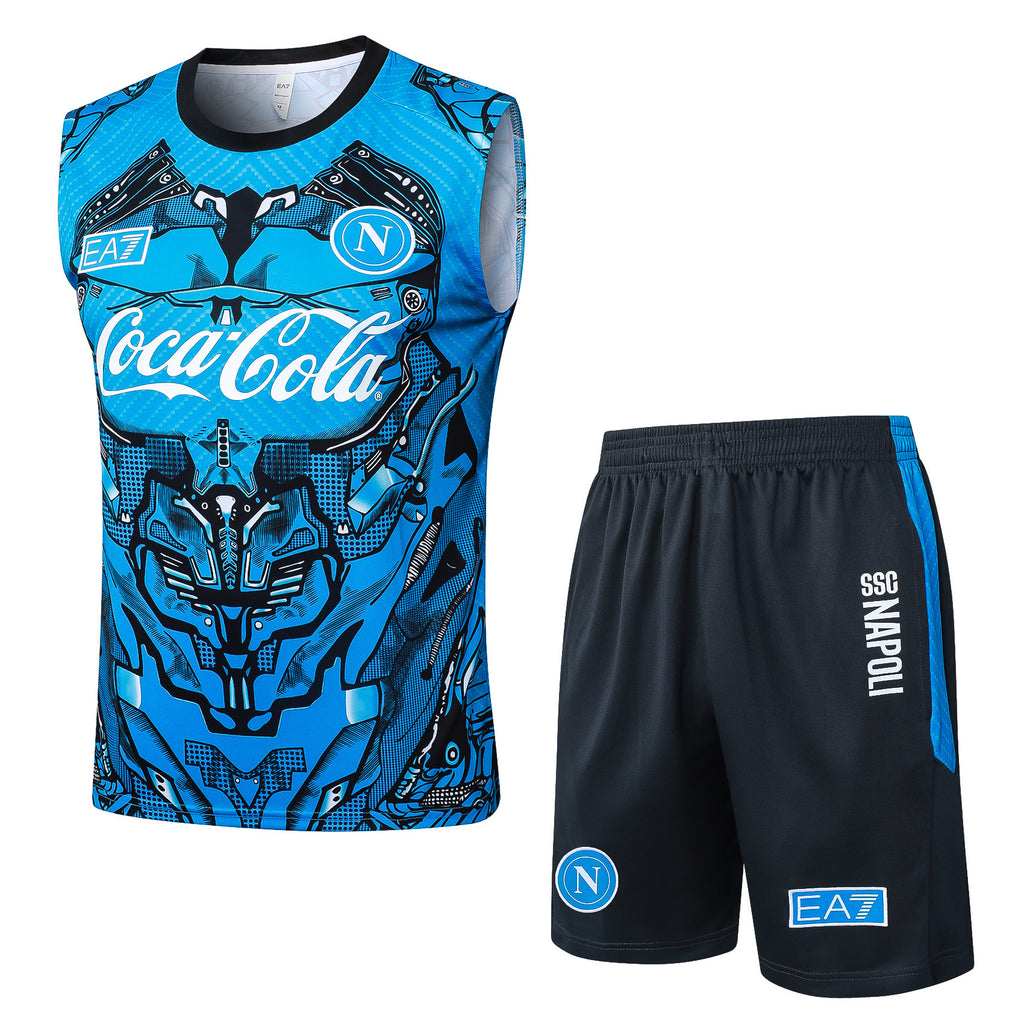 Men’s SSC Napoli 25/26 Training Vest Blue/Black