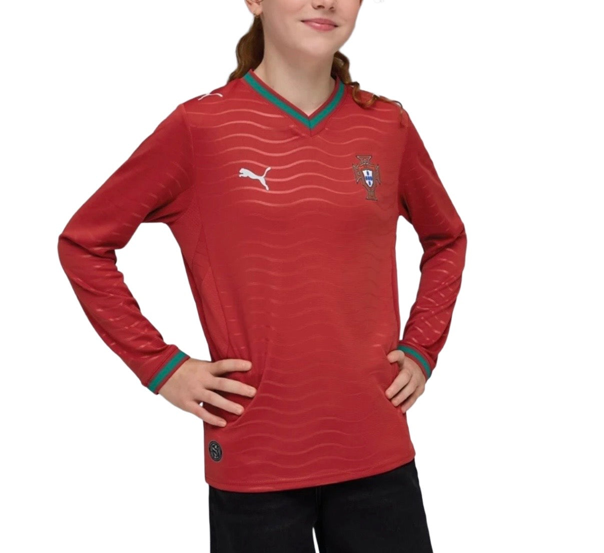 Youth Portugal 2026 Home Jersey Long Sleeve