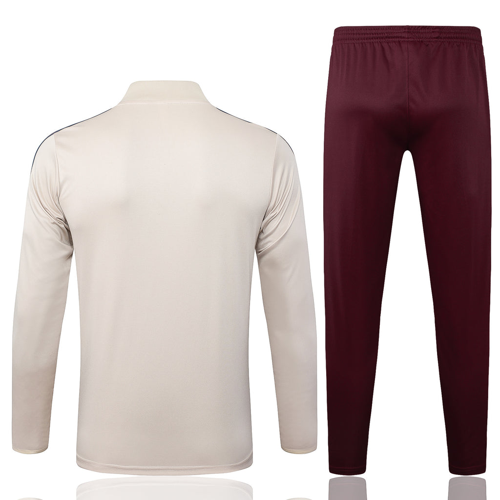 Men’s Ajax FC Training Tracksuit Beige/Burgundy
