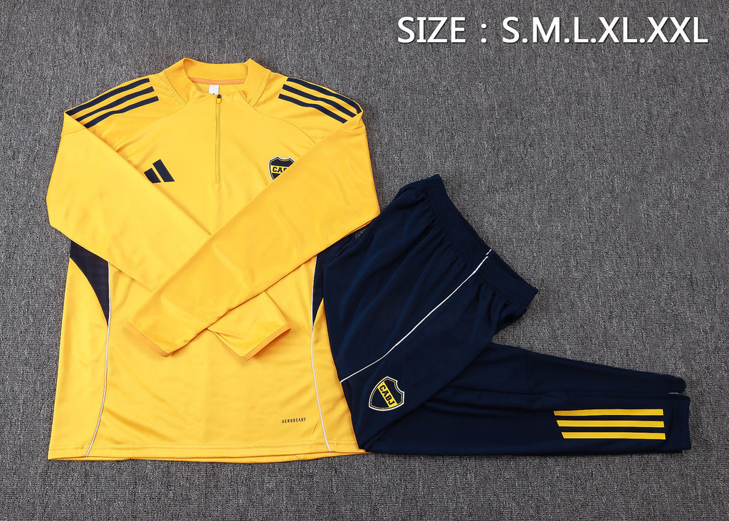 Men’s Boca Jrs Training Tracksuit Yellow/Navy Blue