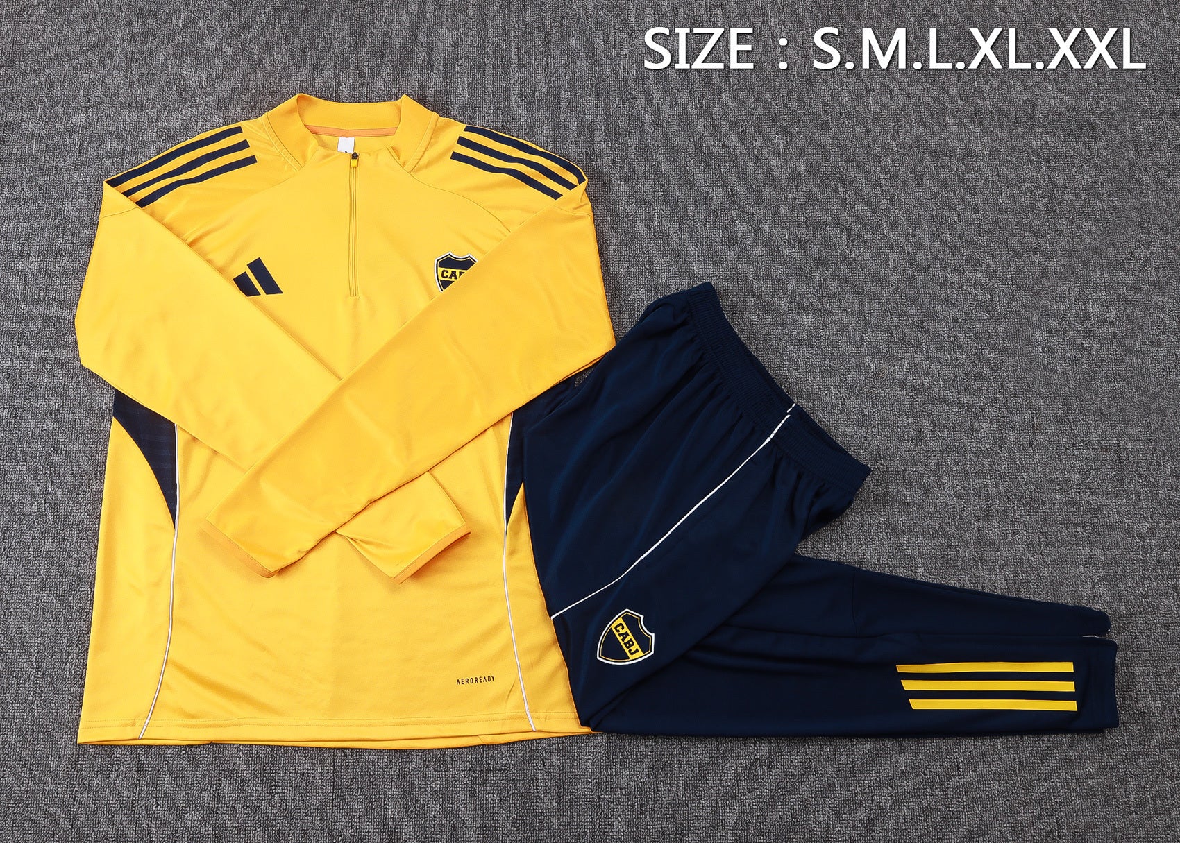 Men’s Boca Jrs Training Tracksuit Yellow/Navy Blue