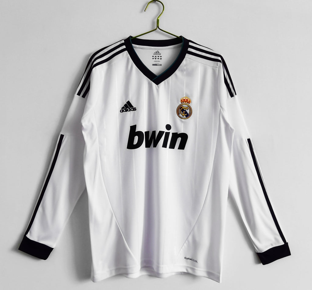 Men’s Real Madrid 2012/13 Long Sleeve Home Jersey Retro