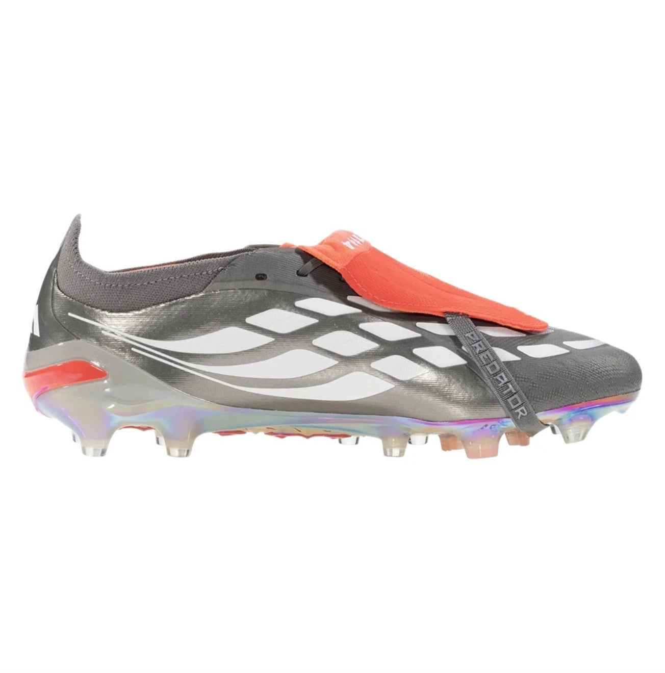 adidas Predator Elite FT AG Artificial Grass Soccer Cleat
Iron Metallic/Zero Metallic/Lucid Red