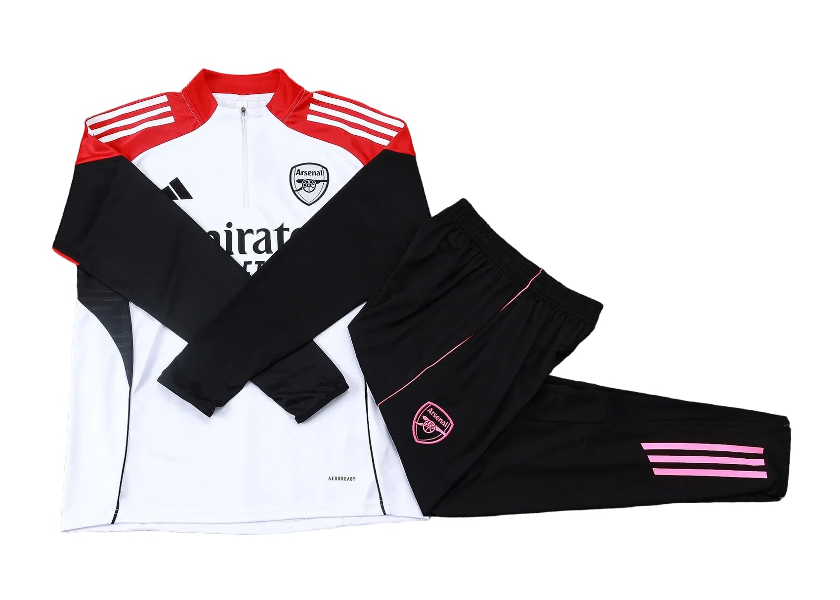 Men’s Arsenal FC Training Tracksuit White/Black/Red