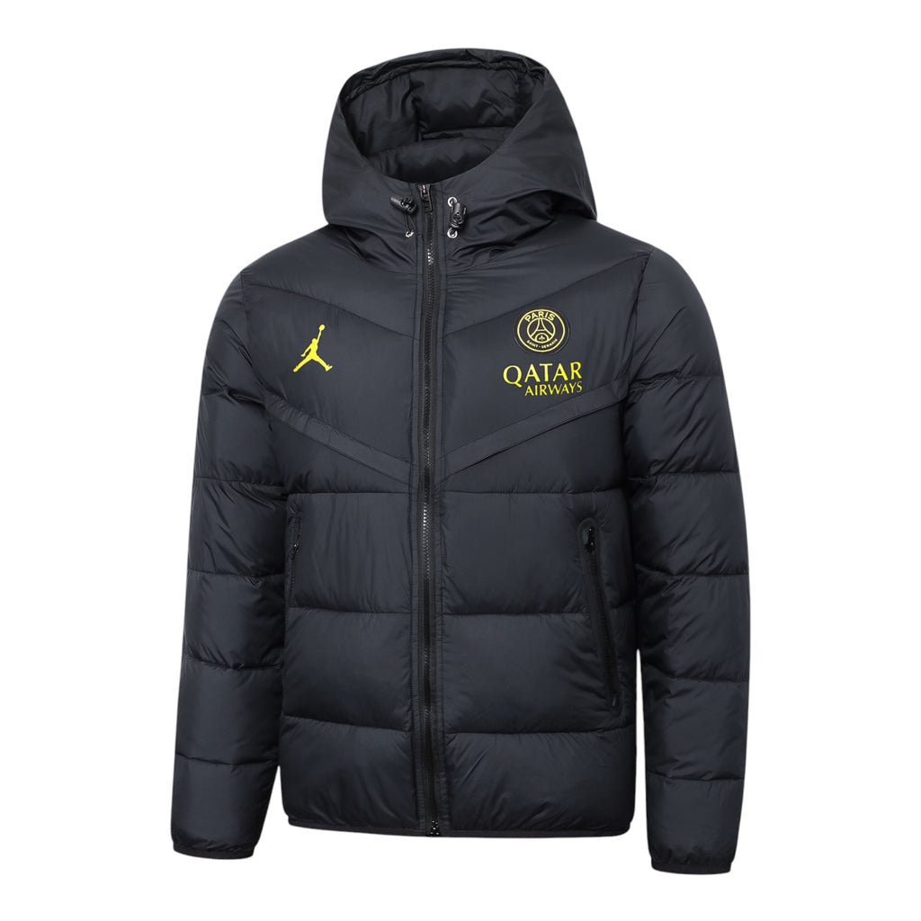 PSG Jordan Puffer Jacket & Training Pants Set – Black/Gold