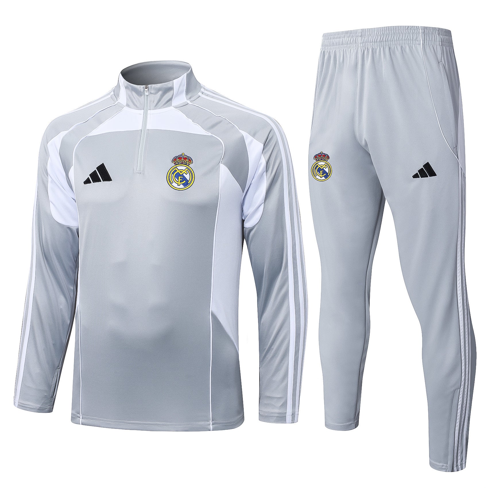 Men’s Real Madrid Training Tracksuit Grey/White