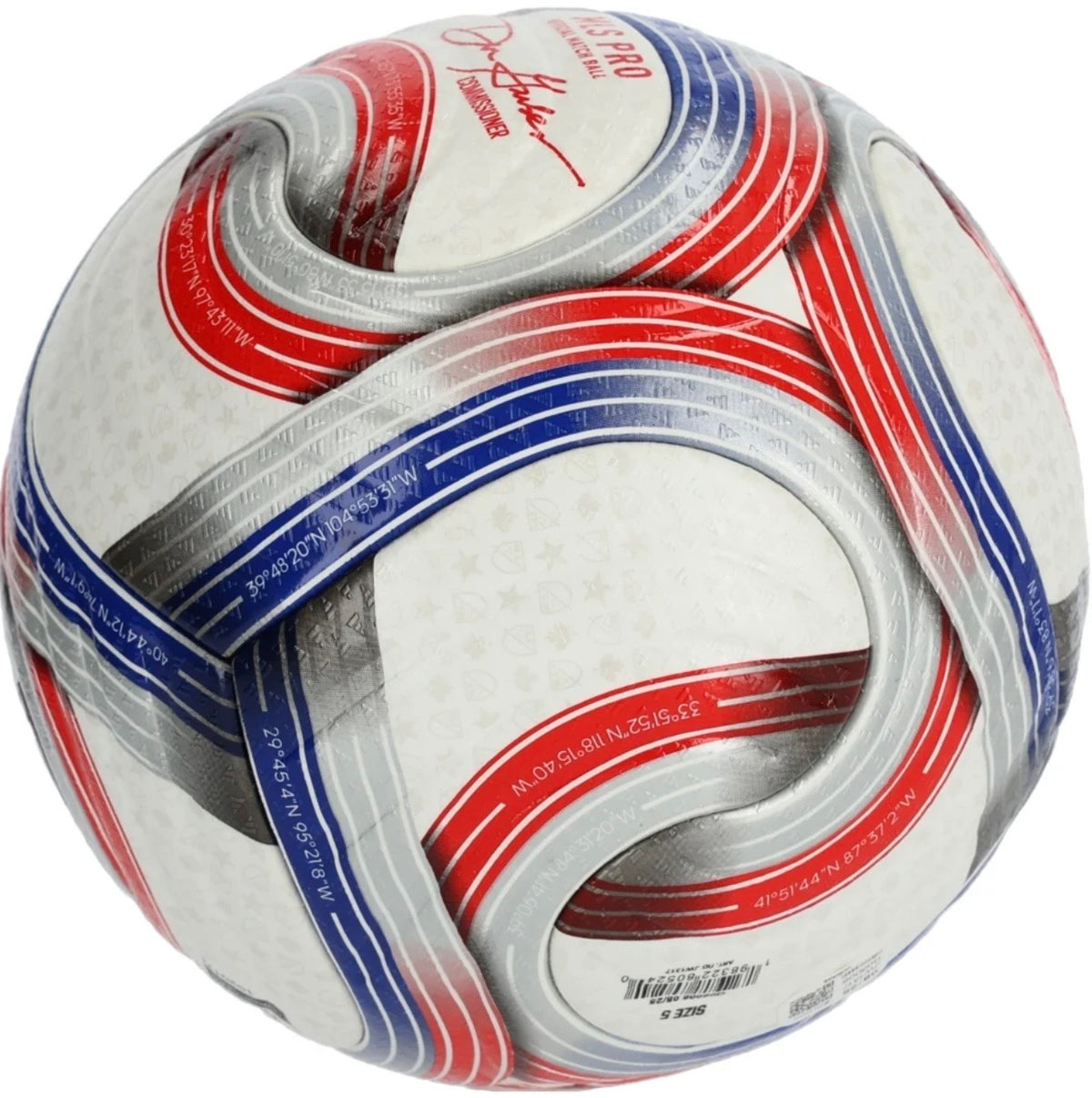adidas MLS Pro Soccer Ball 2026 -
White/Blue/Red