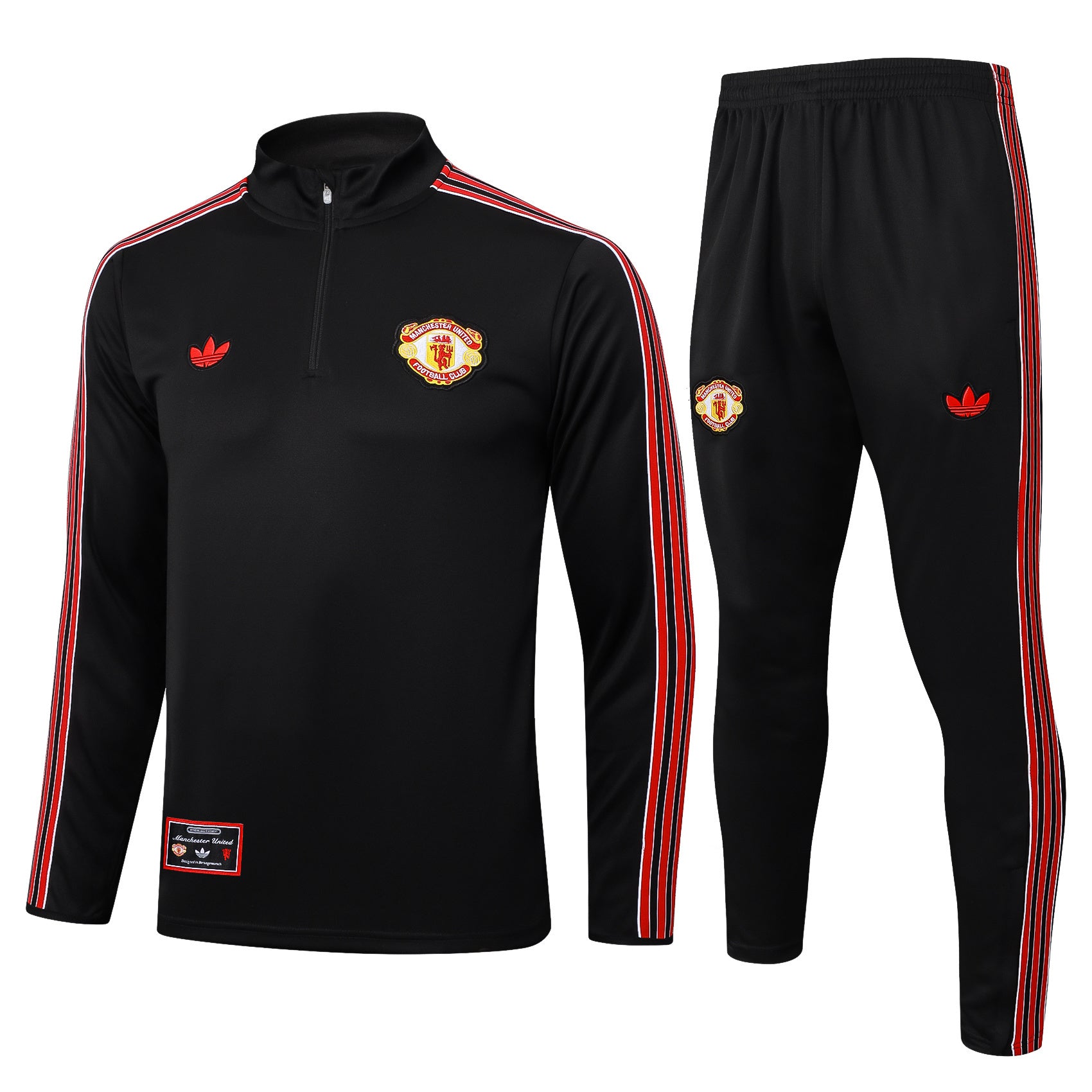 Men’s Manchester United Training Tracksuit Black/Red