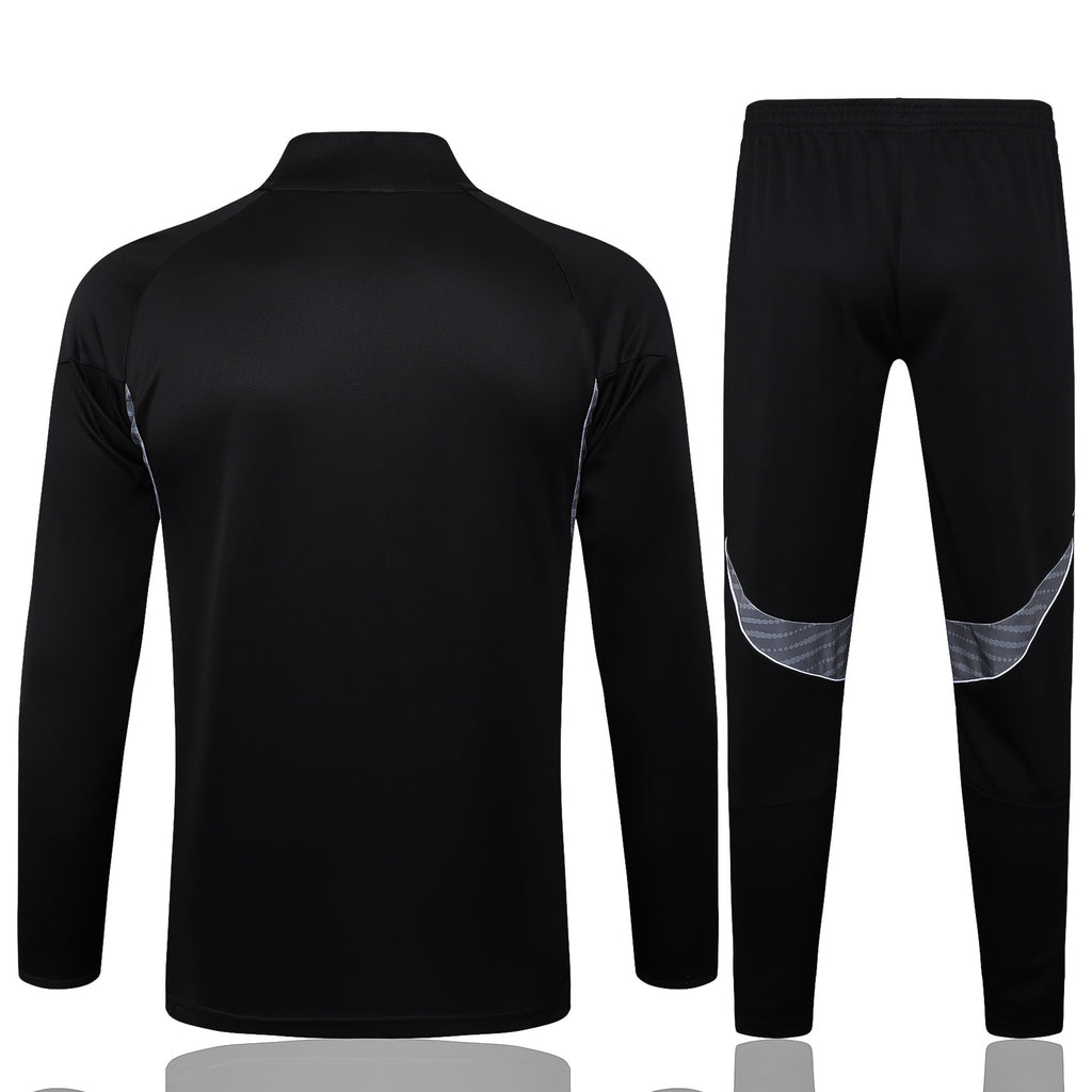 Men’s Real Madrid Training Tracksuit Black/Grey/White