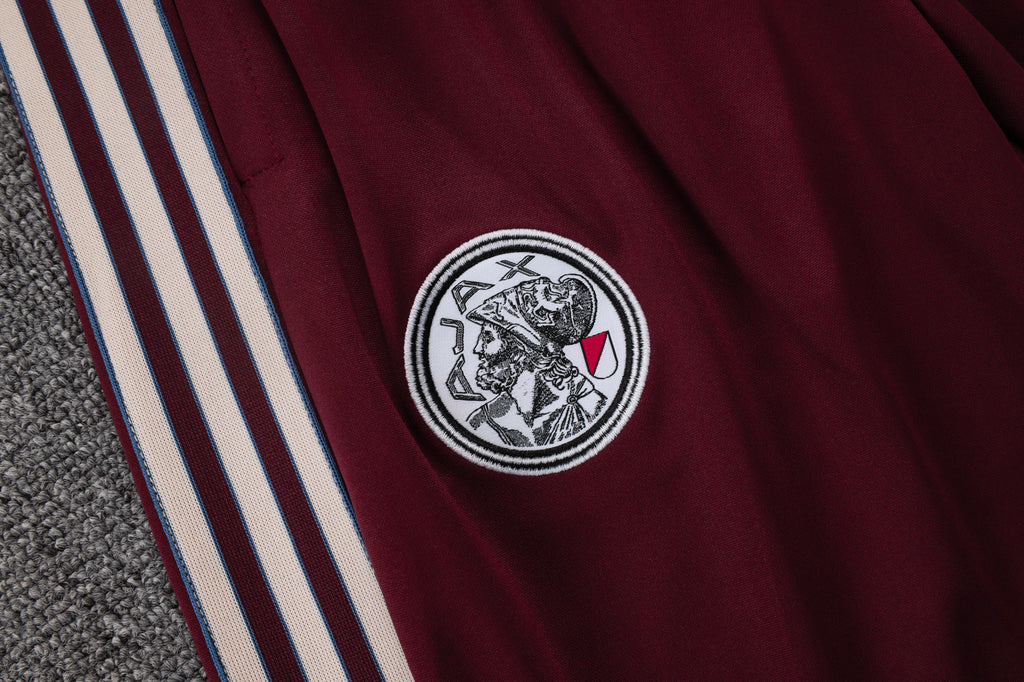 Men’s Ajax FC Training Tracksuit Beige/Burgundy