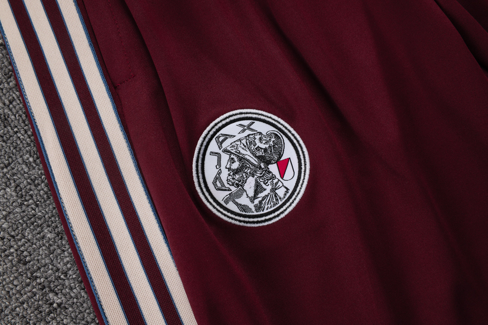 Men’s Ajax FC Training Tracksuit Beige/Burgundy