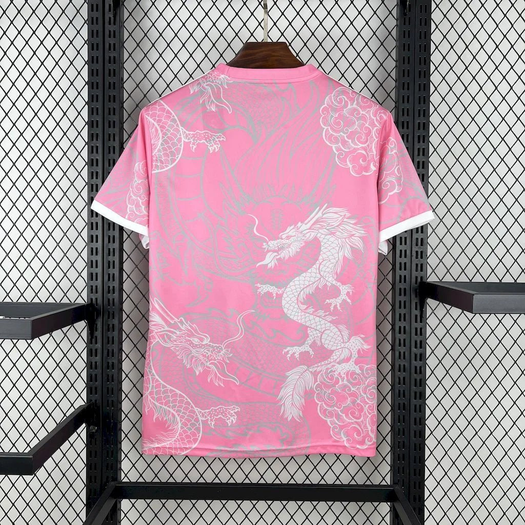 Men’s Real Madrid 2025 Pink Dragon Special Shirt