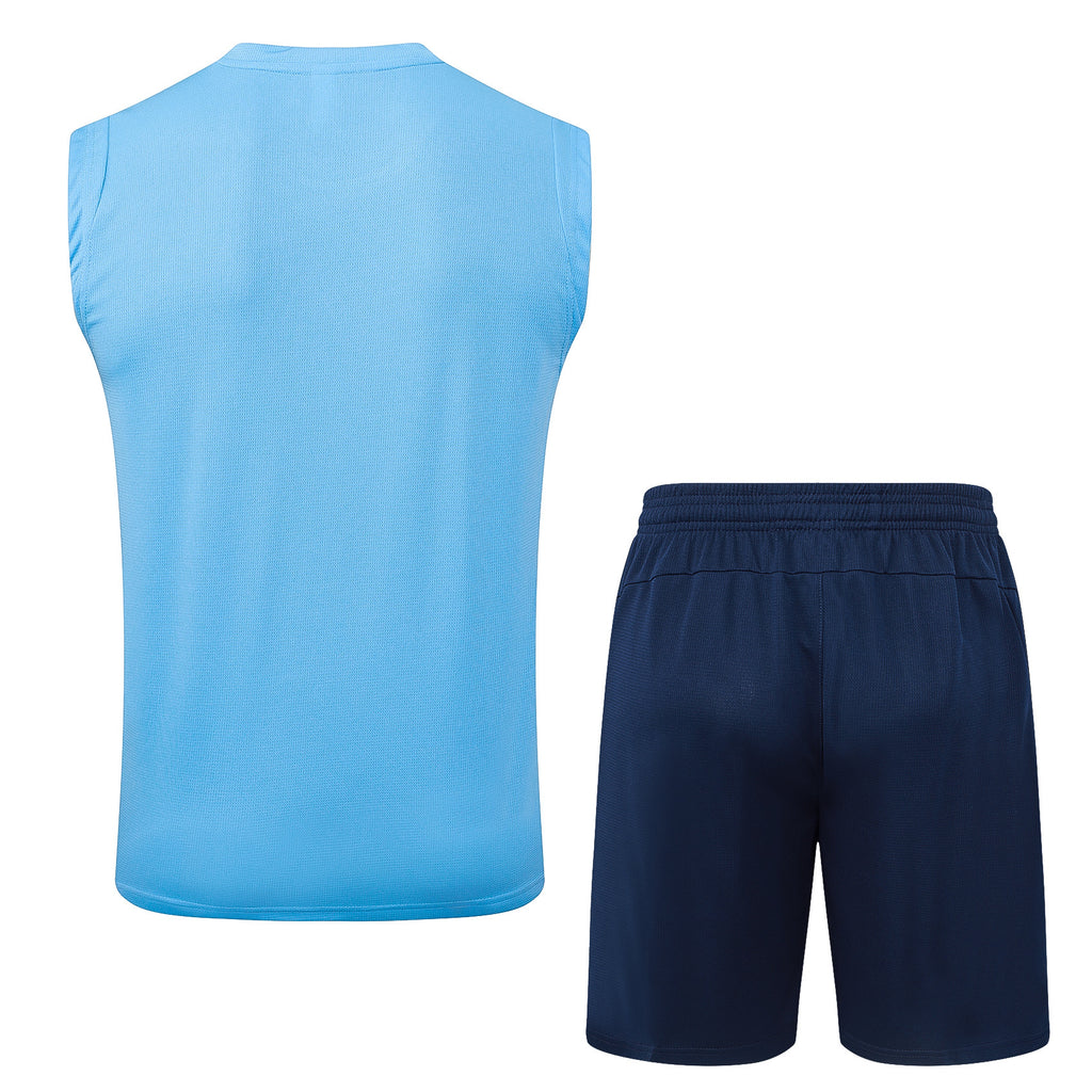 Men’s Manchester City 25/26 Training Vest Blue/Black/White