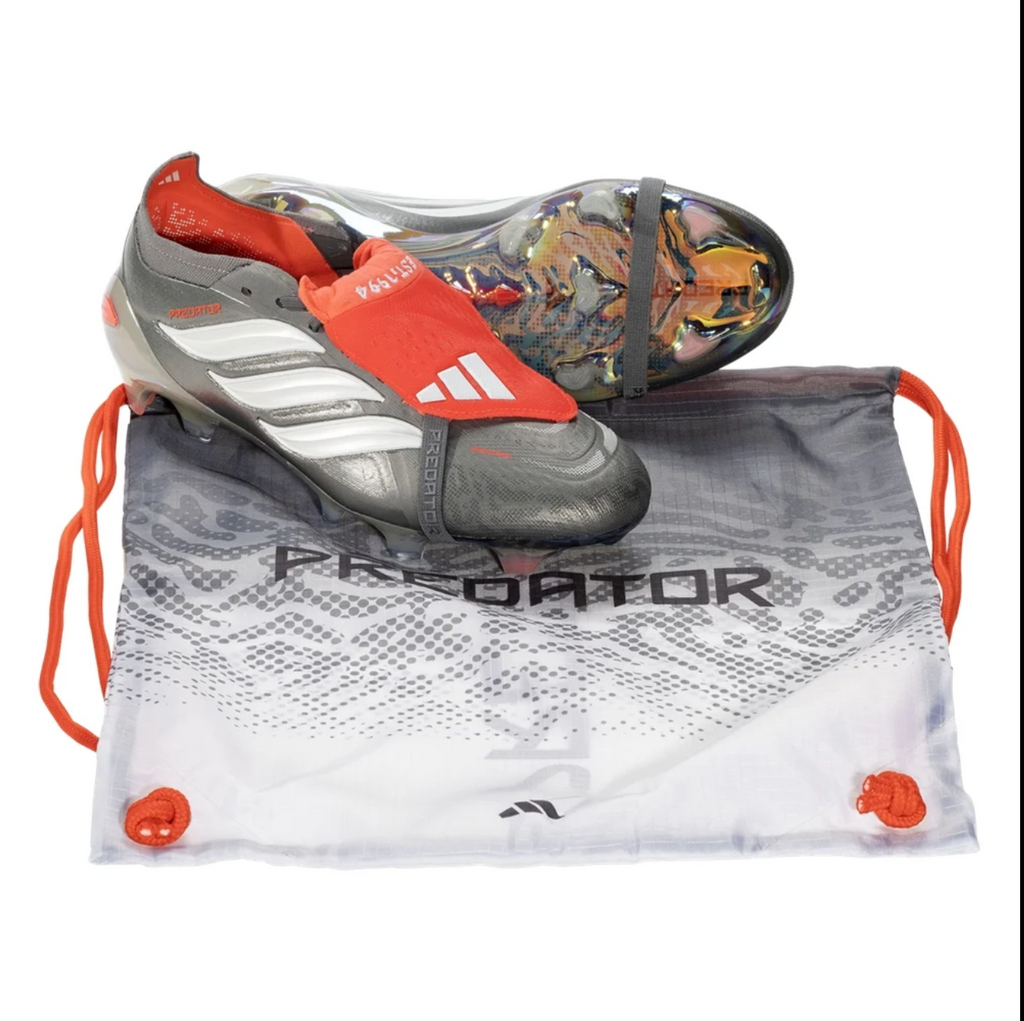 adidas Predator Elite FT FG Firm Ground
Soccer Cleat
Iron Metallic/Zero Metallic/Lucid Red