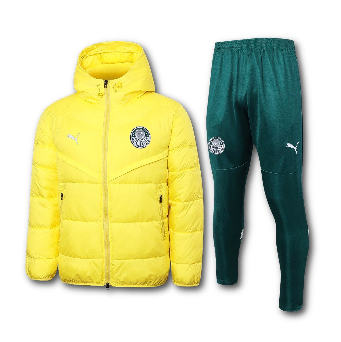 Men’s Palmeiras Puffer Jacket Training Set Yellow/Green