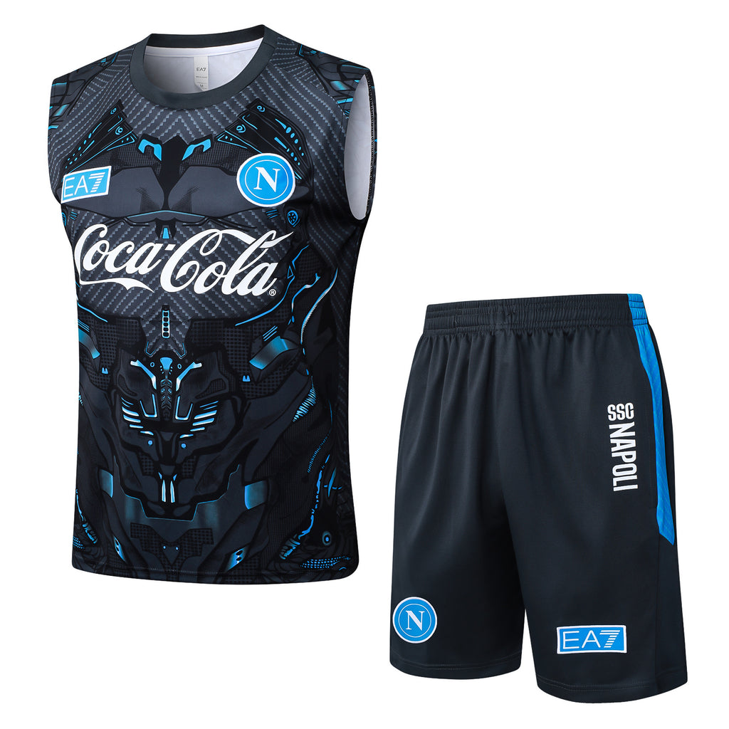 Men’s SSC Napoli 25/26 Training Vest Black/Blue
